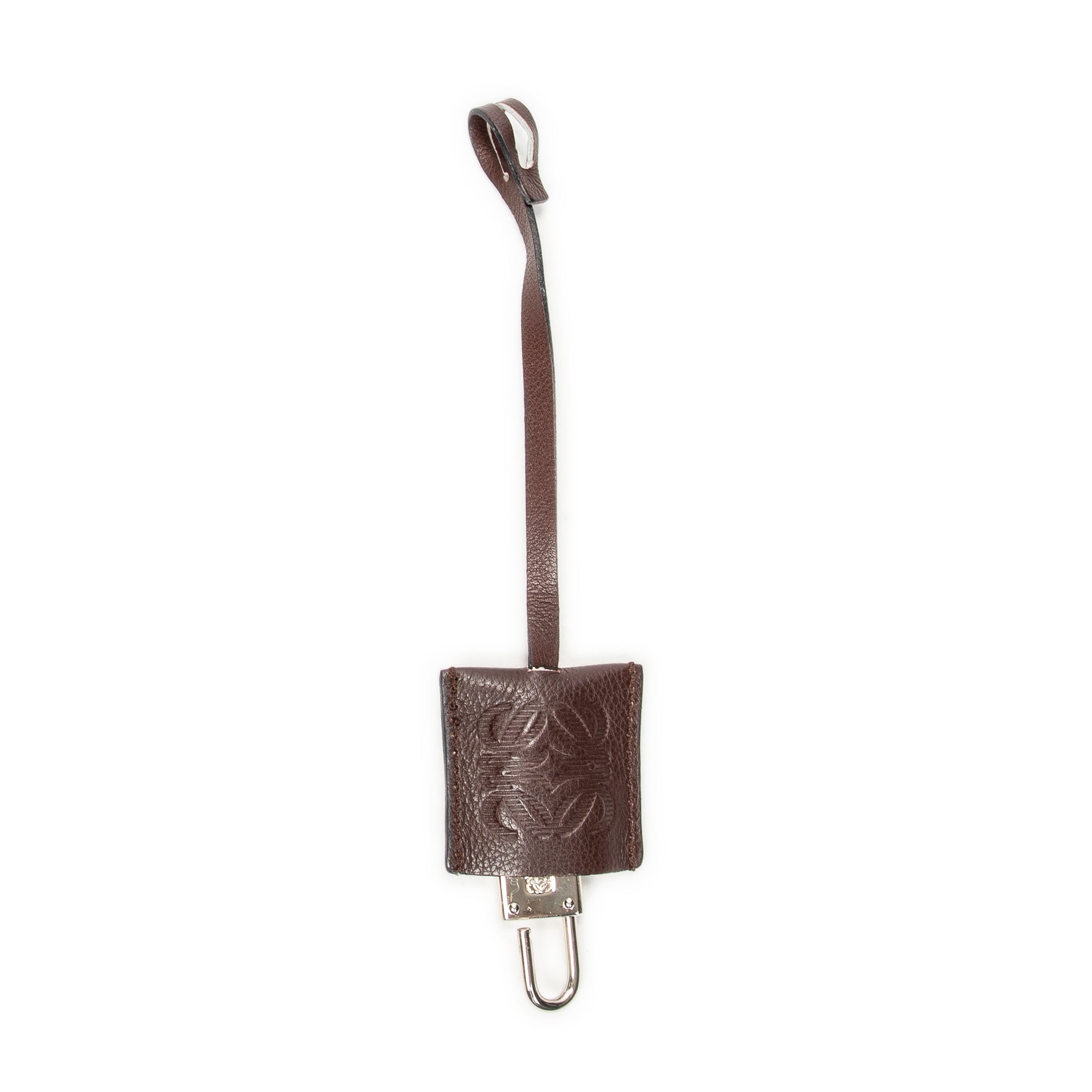 Handbag Anagram Open Tote Dark Brown Calfskin Leather
