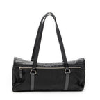 Shoulder Bag Rectangular Flap Shoulder Bag Black Nylon Canvas