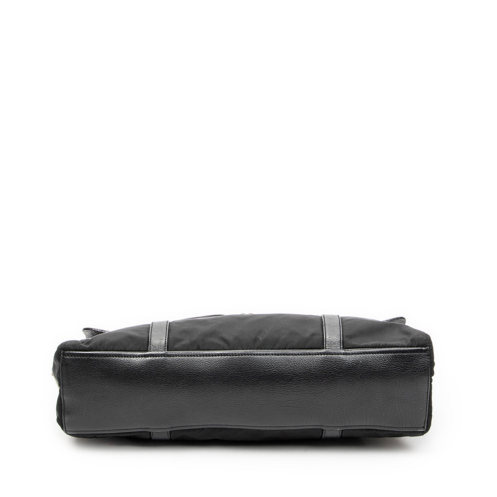 Shoulder Bag Rectangular Flap Shoulder Bag Black Nylon Canvas
