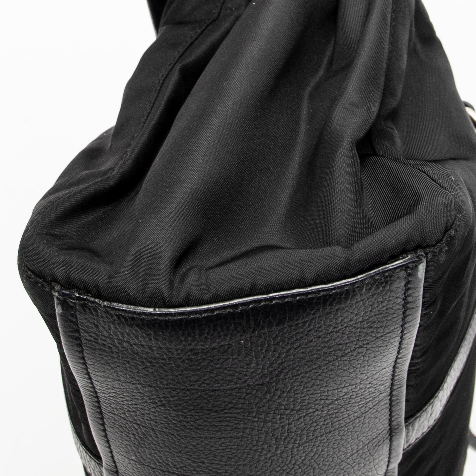 Shoulder Bag Rectangular Flap Shoulder Bag Black Nylon Canvas