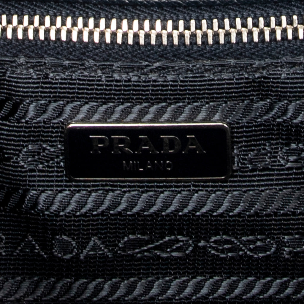 Shoulder Bag Rectangular Flap Crossbody Navy Tessuto Impuntu Canvas