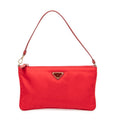Clutch Flat Zip Clutch Red Nylon Canvas