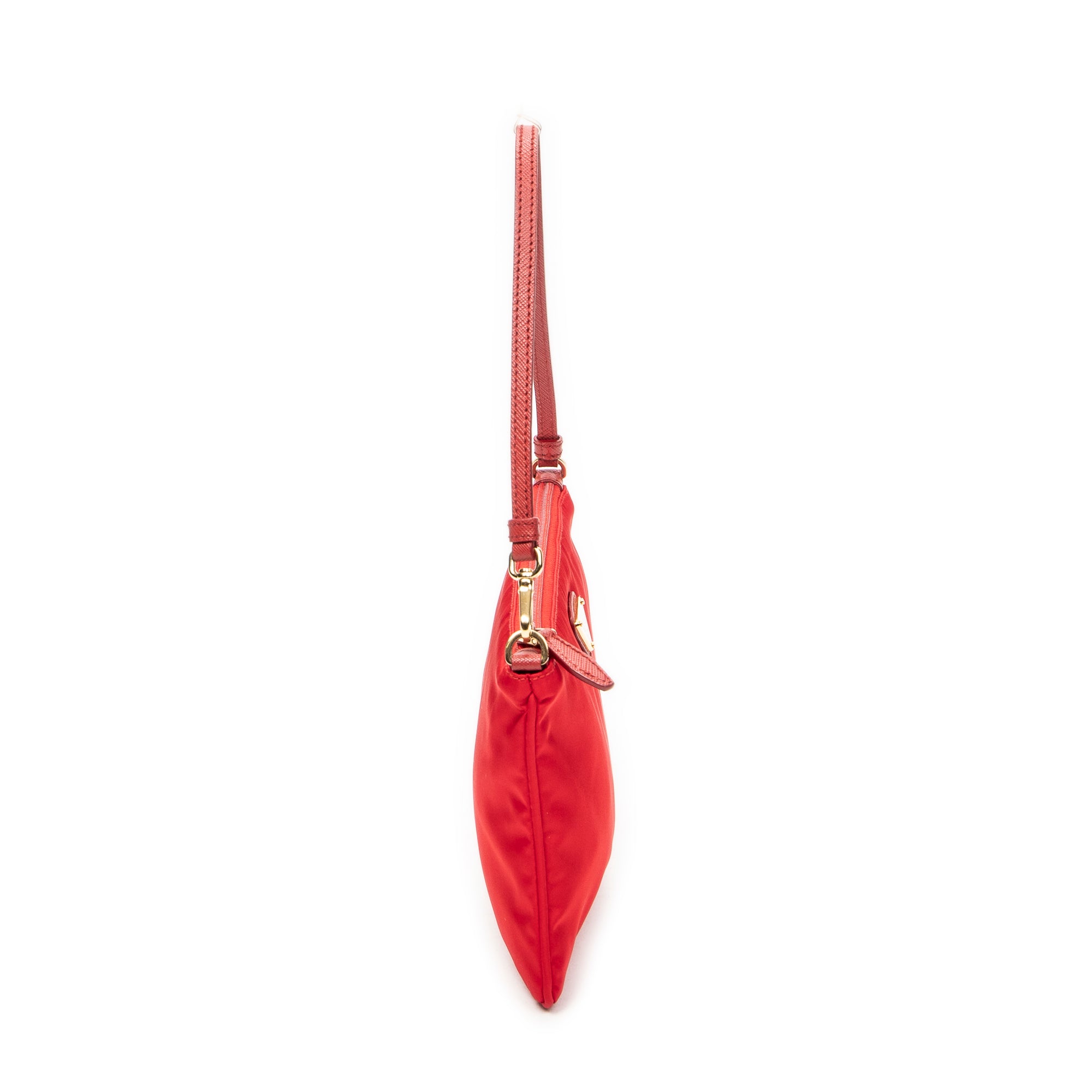 Clutch Flat Zip Clutch Red Nylon Canvas