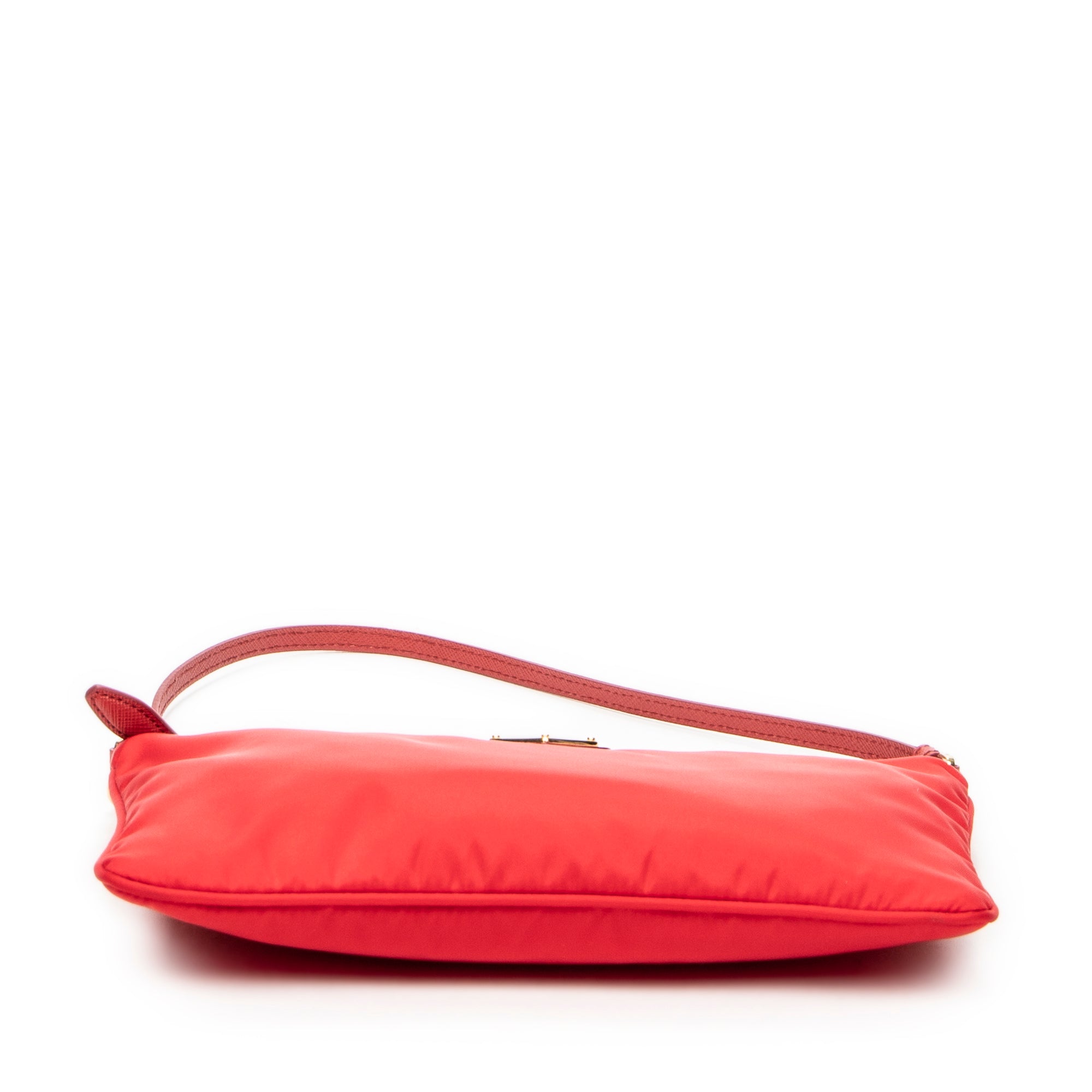 Clutch Flat Zip Clutch Red Nylon Canvas