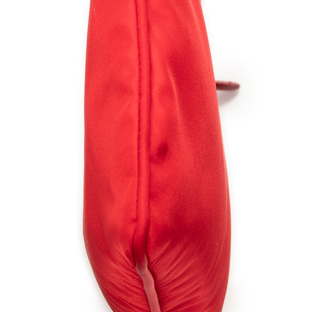 Clutch Flat Zip Clutch Red Nylon Canvas