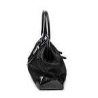 Shoulder Bag Frame Dome Tote Black Nylon Canvas