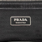 Shoulder Bag Frame Dome Tote Black Nylon Canvas