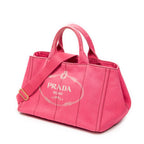 Shoulder Bag Medium Canapa Tote Fuchsia Pink Canapa Canvas