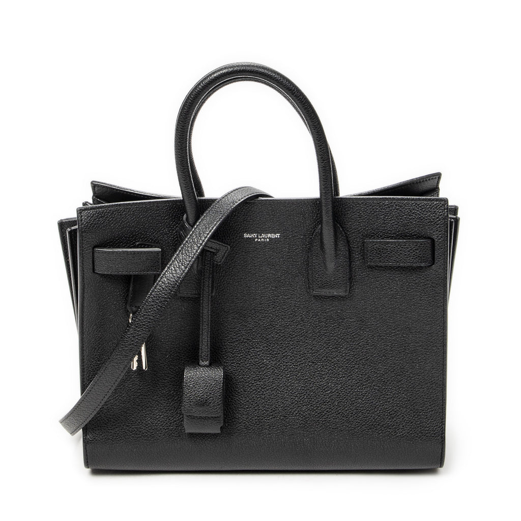 Shoulder Bag Baby Sac de Jour Black Grained Calfskin Leather