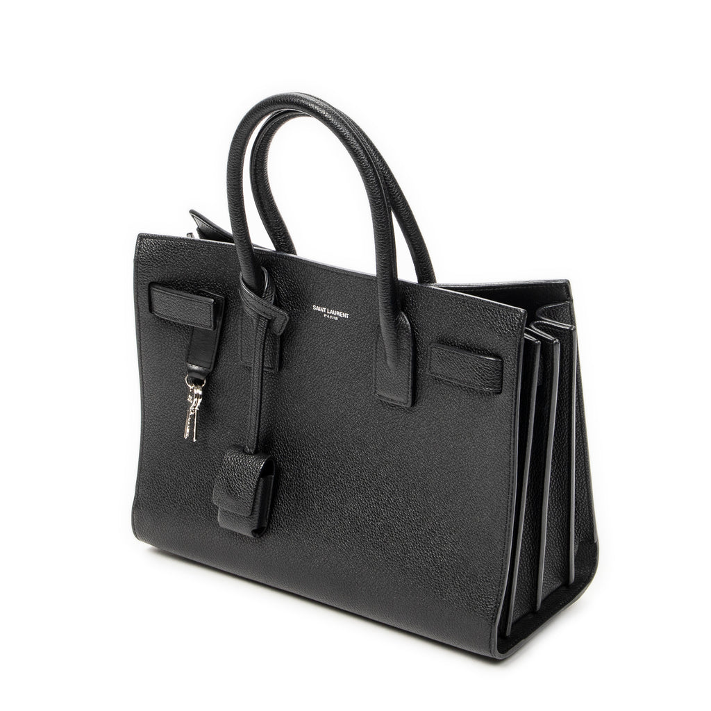 Shoulder Bag Baby Sac de Jour Black Grained Calfskin Leather