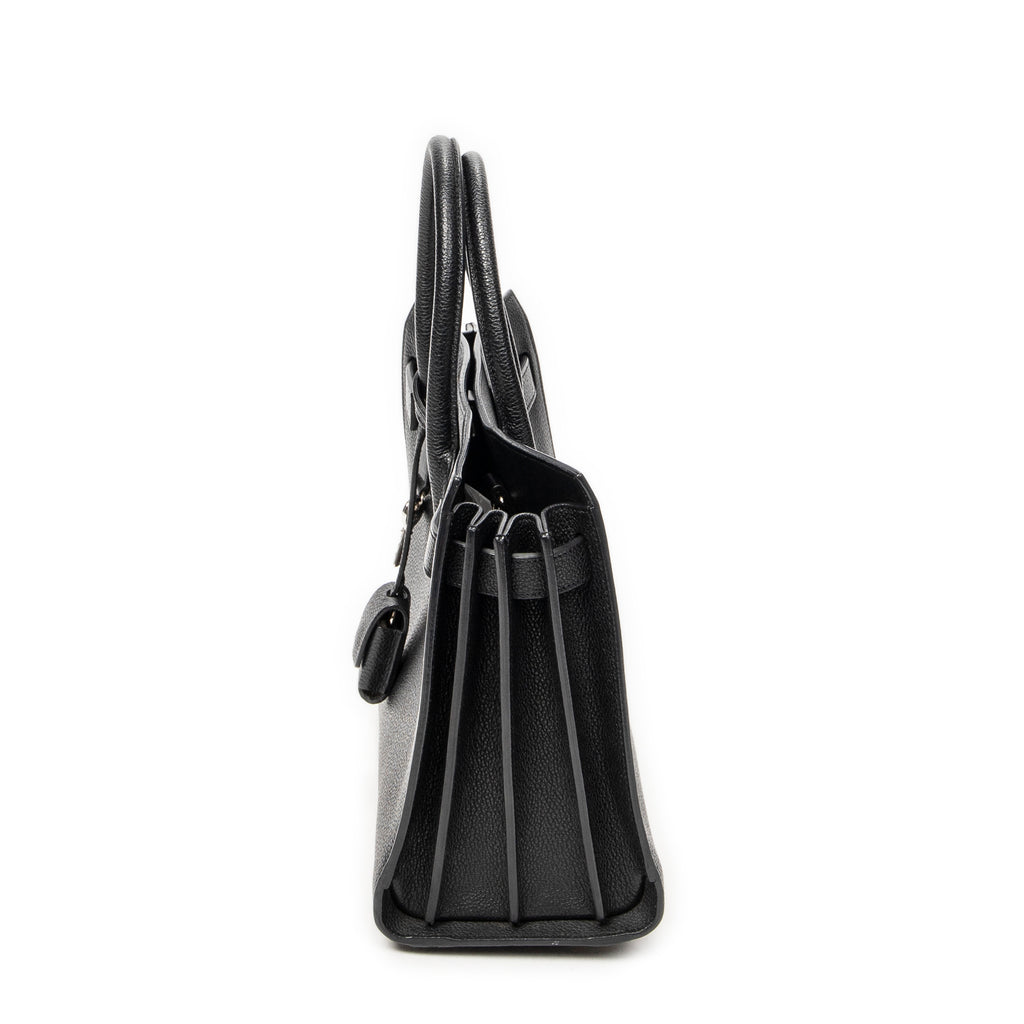Shoulder Bag Baby Sac de Jour Black Grained Calfskin Leather