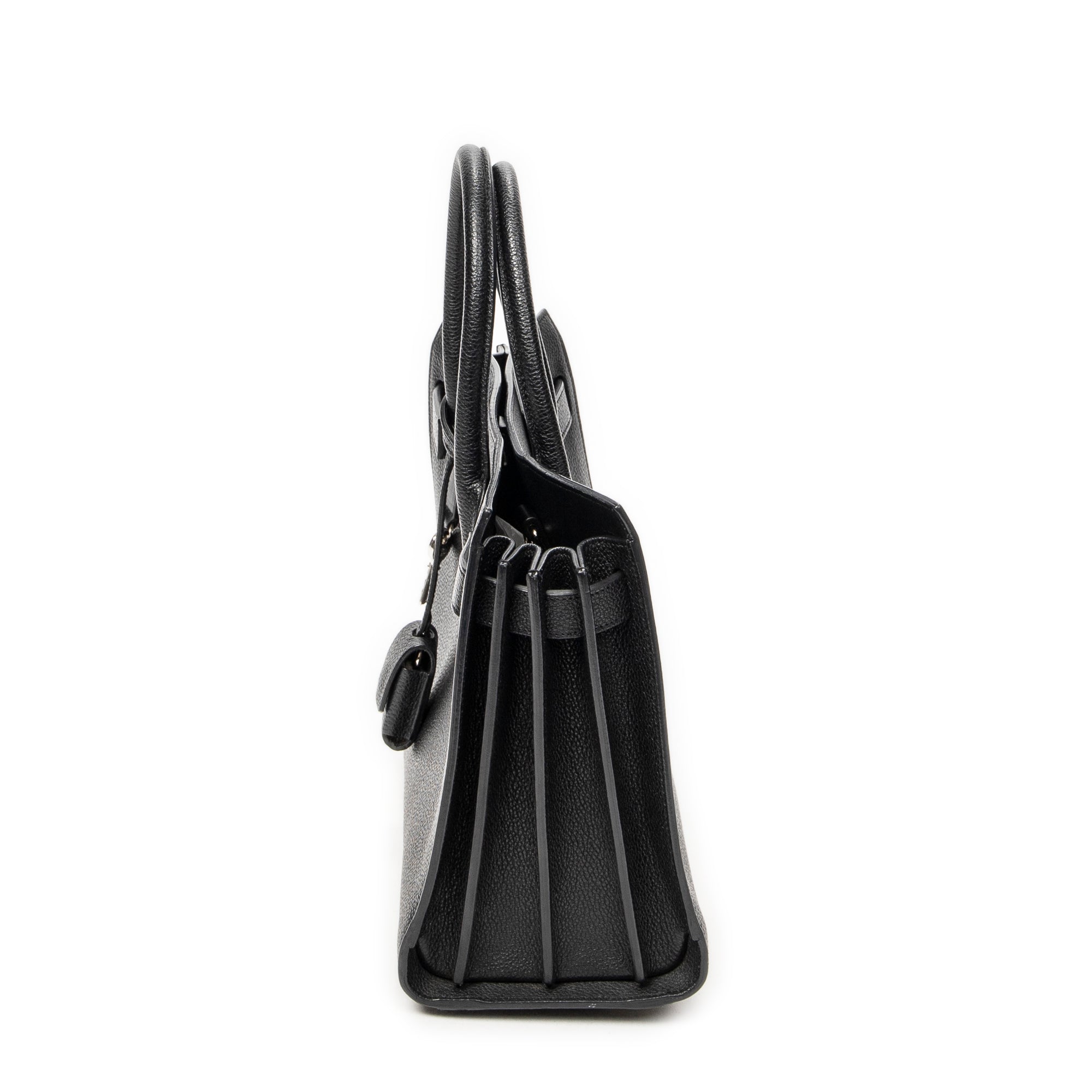 Shoulder Bag Baby Sac de Jour Black Grained Calfskin Leather