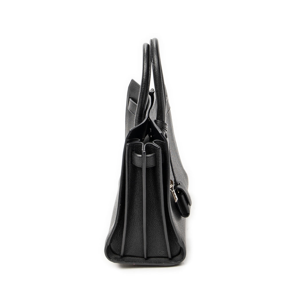 Shoulder Bag Baby Sac de Jour Black Grained Calfskin Leather