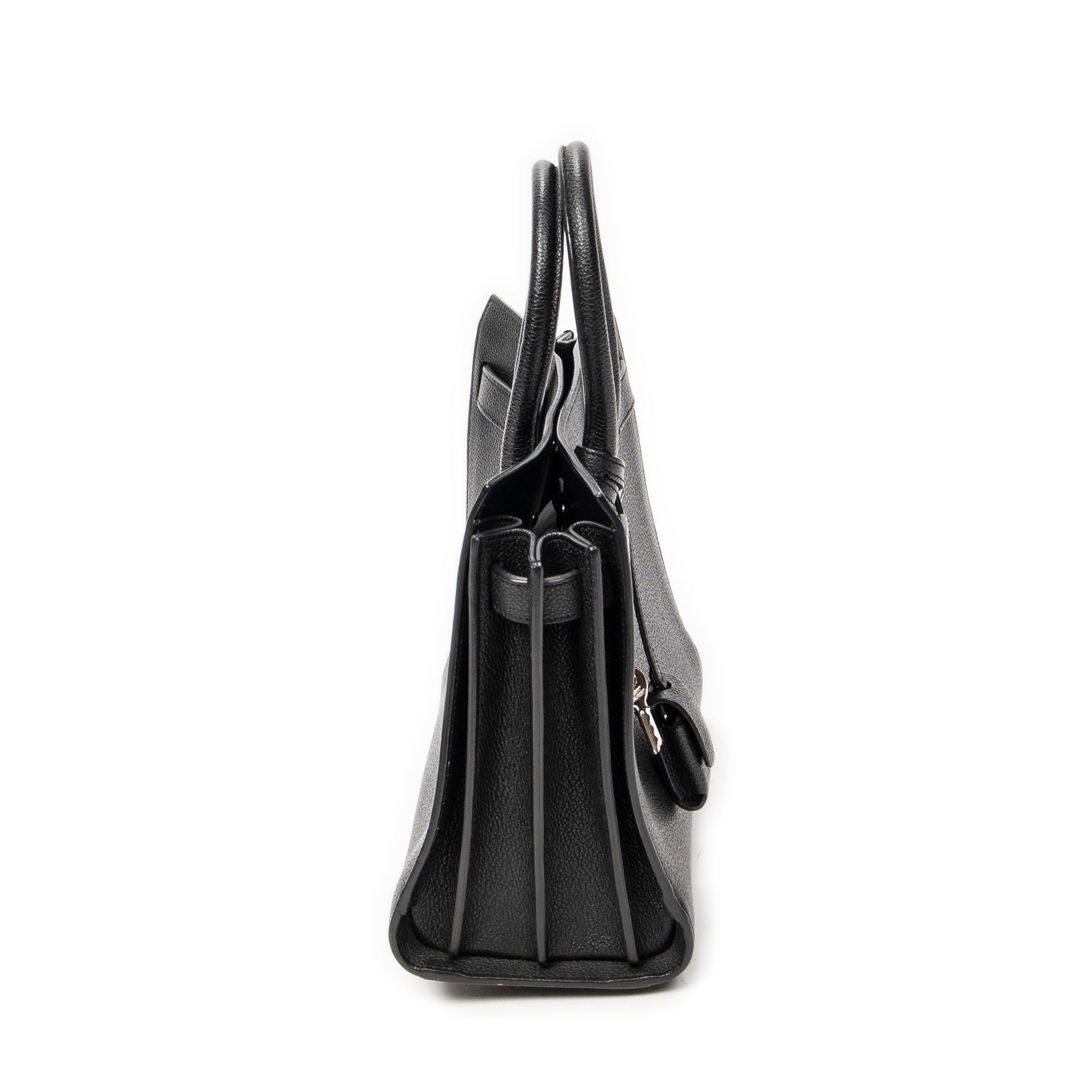 Shoulder Bag Baby Sac de Jour Black Grained Calfskin Leather