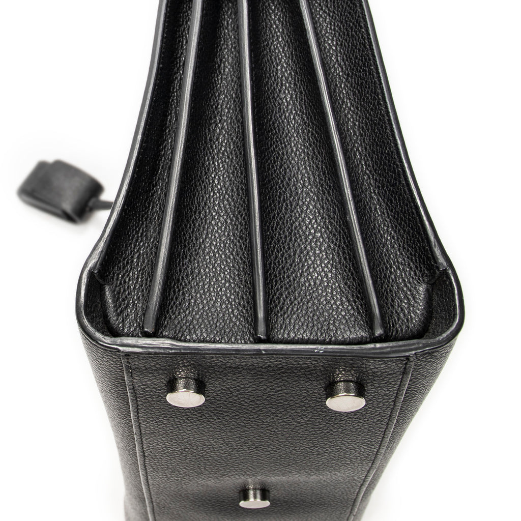 Shoulder Bag Baby Sac de Jour Black Grained Calfskin Leather