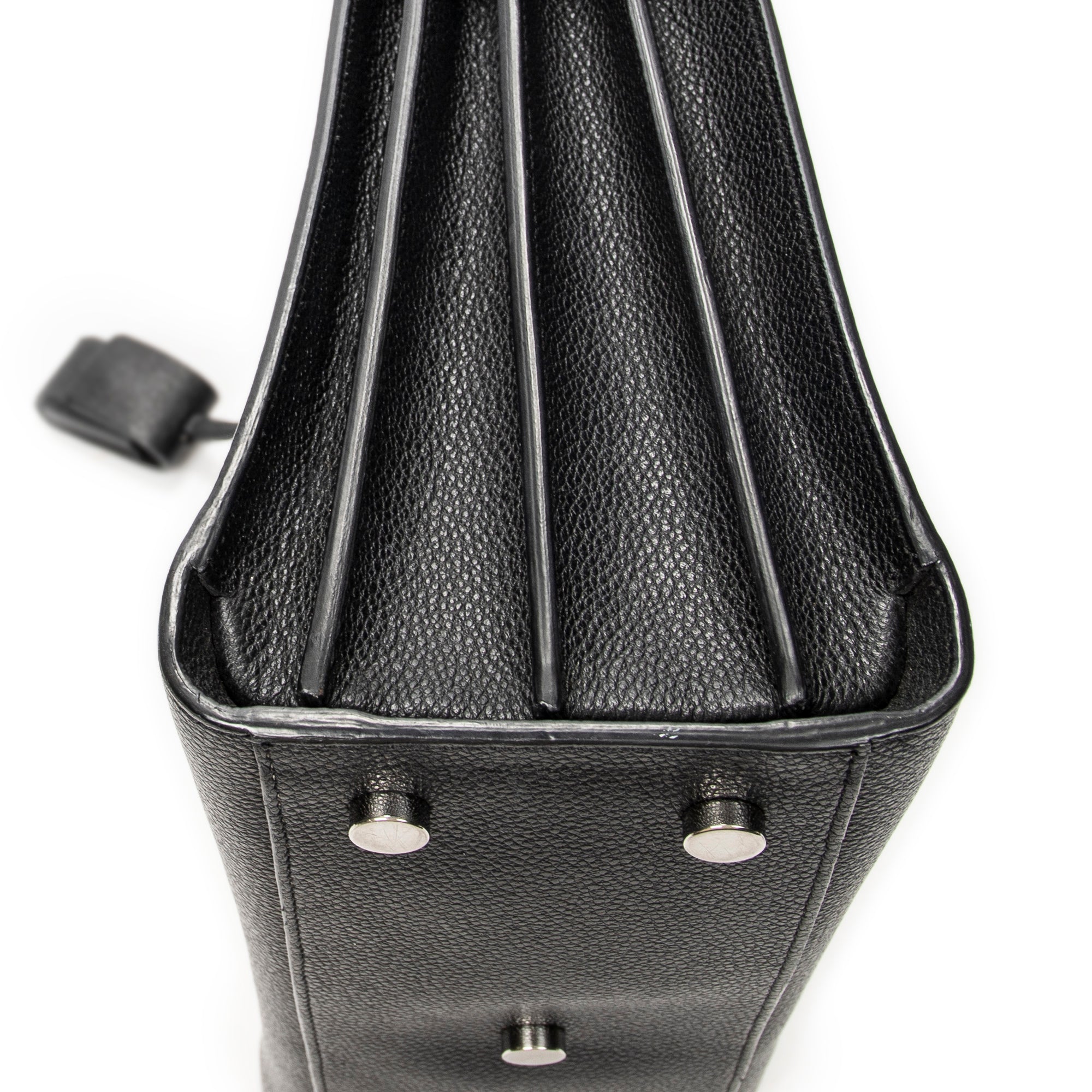 Shoulder Bag Baby Sac de Jour Black Grained Calfskin Leather