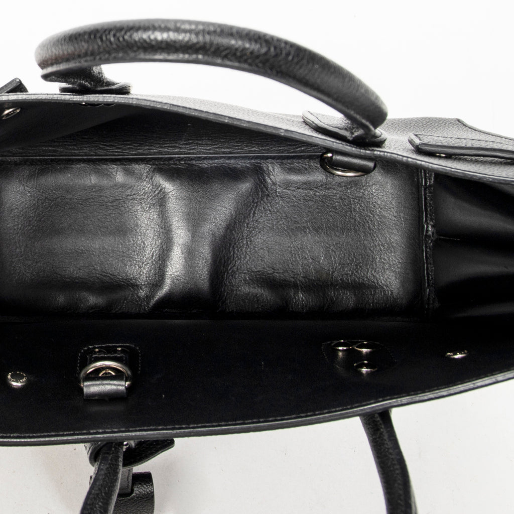 Shoulder Bag Baby Sac de Jour Black Grained Calfskin Leather