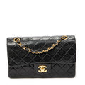 Shoulder Bag Classic Double Flap 23 Black Quilted Lambskin Leather