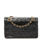 Shoulder Bag Classic Double Flap 23 Black Quilted Lambskin Leather