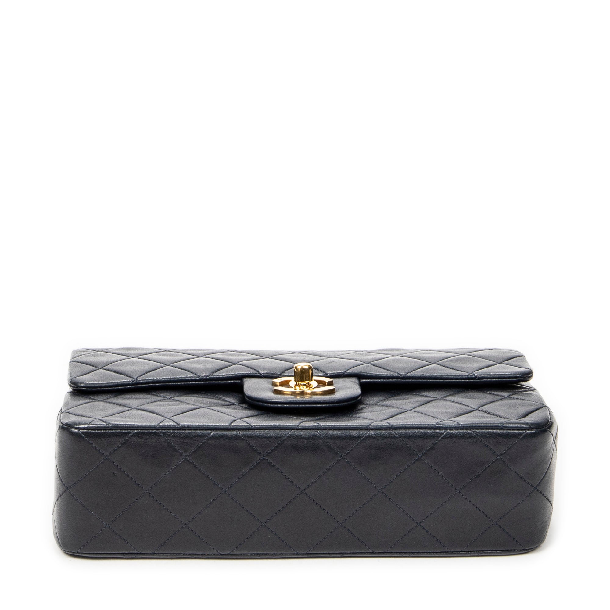 Shoulder Bag Classic Double Flap 23 Navy Quilted Lambskin Leather