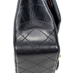 Shoulder Bag Classic Double Flap 23 Navy Quilted Lambskin Leather