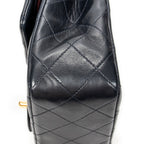 Shoulder Bag Classic Double Flap 23 Navy Quilted Lambskin Leather