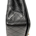 Shoulder Bag Mademoiselle Full Flap Black Quilted Lambskin Leather