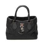 Shoulder Bag Small Lovely Trotter Tote Black Diorissimo Nylon Canvas