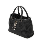 Shoulder Bag Small Lovely Trotter Tote Black Diorissimo Nylon Canvas