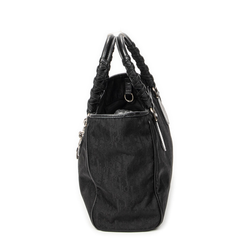 Shoulder Bag Small Lovely Trotter Tote Black Diorissimo Nylon Canvas