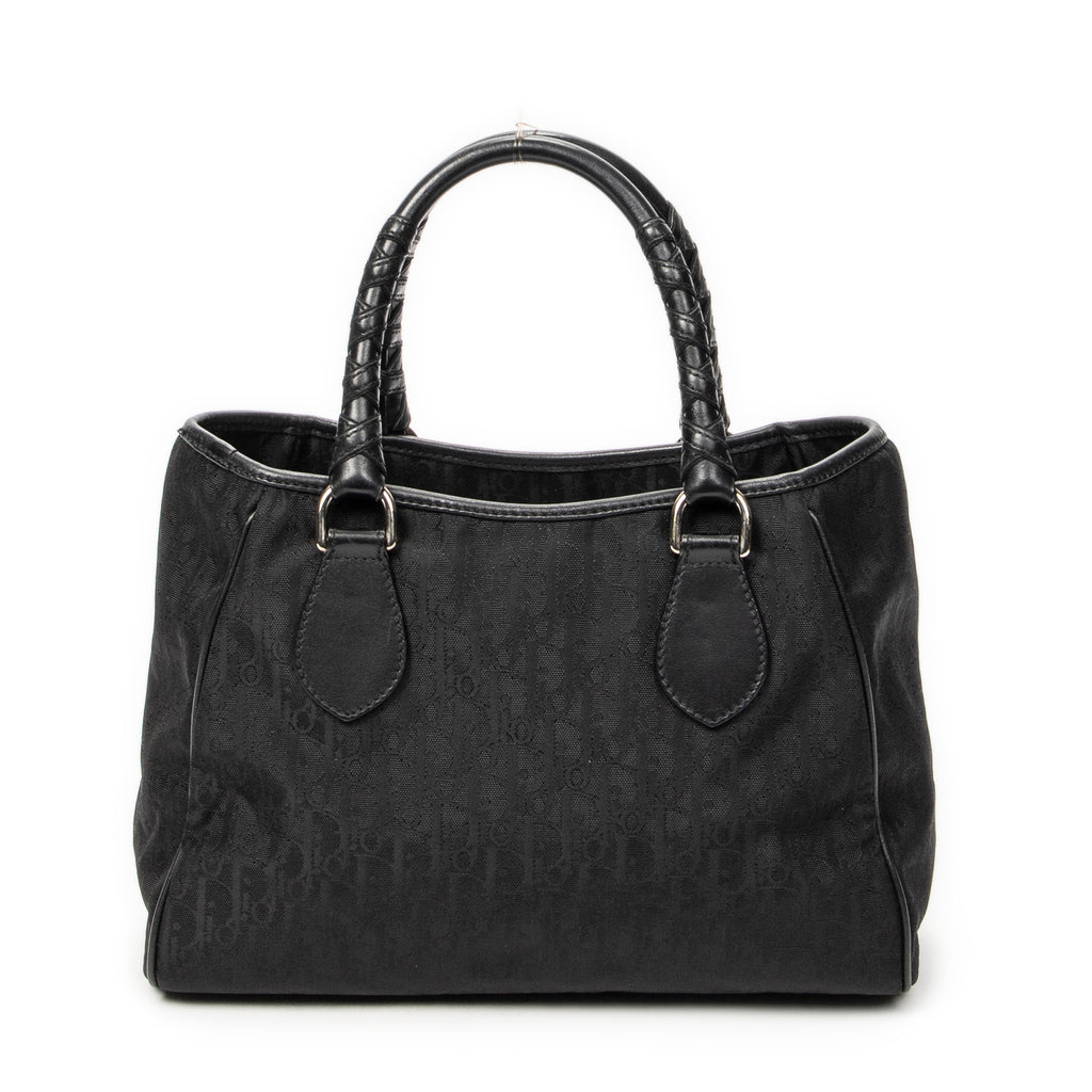 Shoulder Bag Small Lovely Trotter Tote Black Diorissimo Nylon Canvas