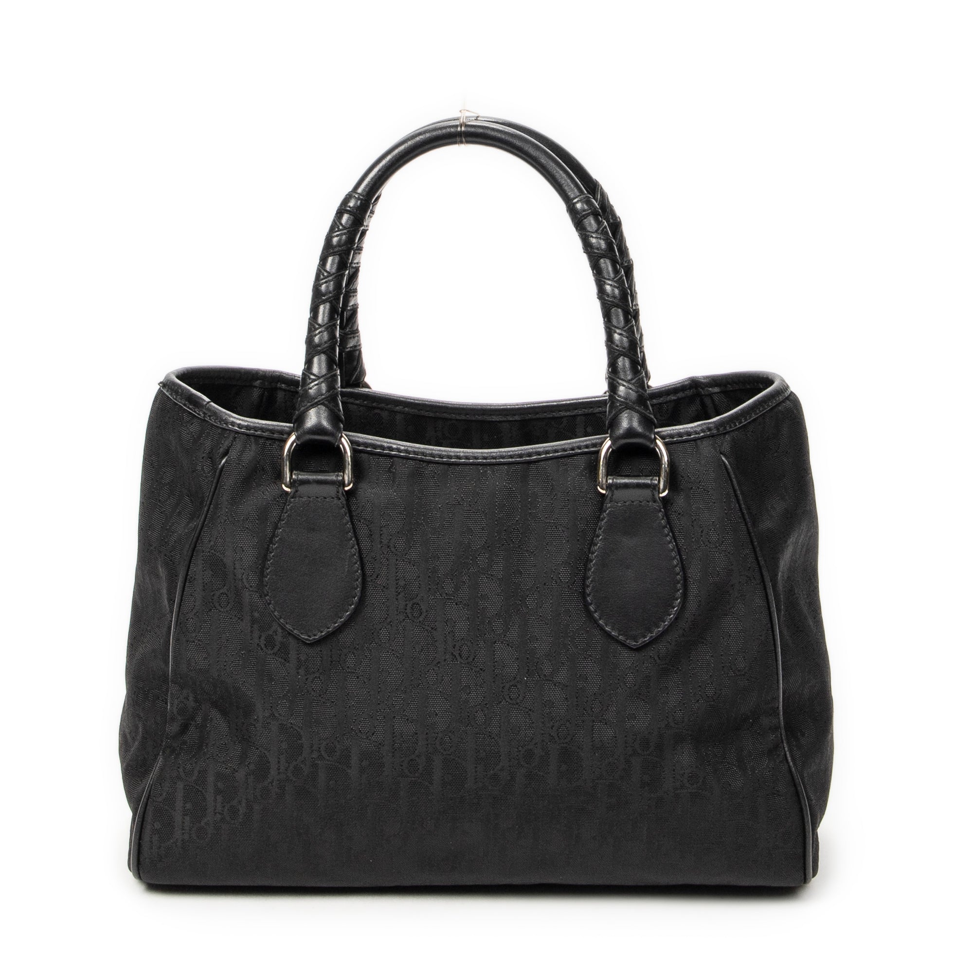 Shoulder Bag Small Lovely Trotter Tote Black Diorissimo Nylon Canvas