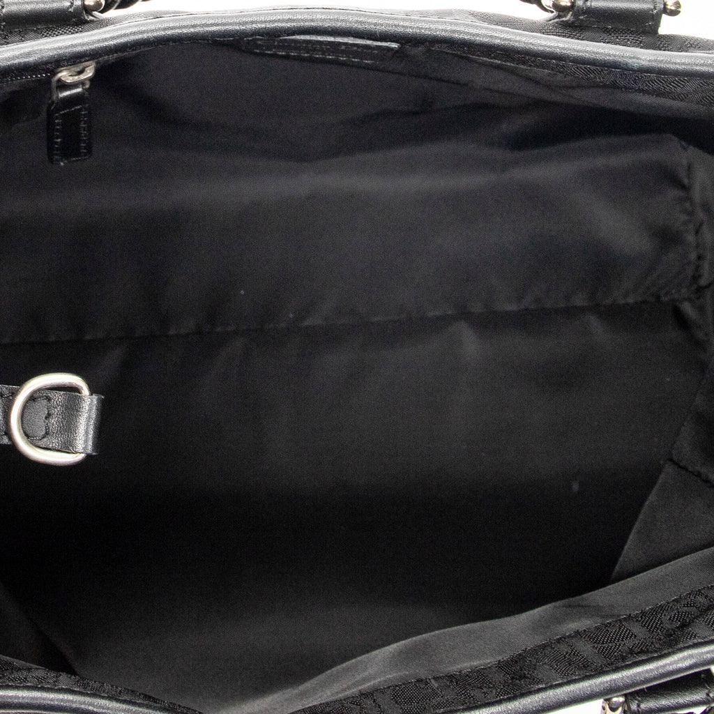 Shoulder Bag Small Lovely Trotter Tote Black Diorissimo Nylon Canvas