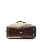 Shoulder Bag Vertical Britt Tote Beige Monogrammed Canvas