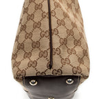Shoulder Bag Vertical Britt Tote Beige Monogrammed Canvas