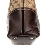 Shoulder Bag Vertical Britt Tote Beige Monogrammed Canvas