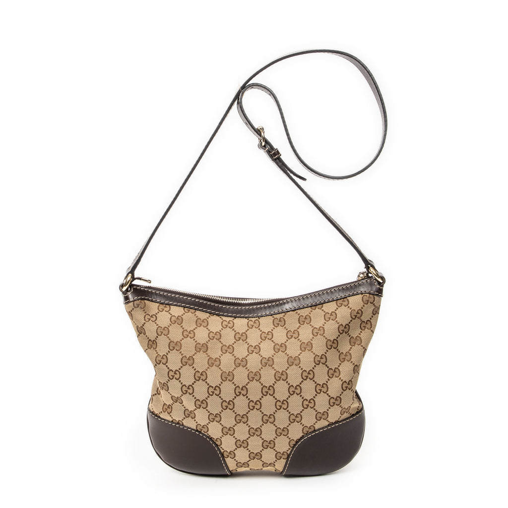 Shoulder Bag Lovely Heart Crossbody Beige Monogrammed Canvas