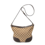 Shoulder Bag Lovely Heart Crossbody Beige Monogrammed Canvas