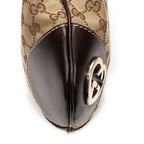 Shoulder Bag Lovely Heart Crossbody Beige Monogrammed Canvas