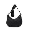 Bolso de Hombro Media Luna Bandolera Lona Monogrammed Negro