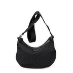 Bolso de Hombro Media Luna Bandolera Lona Monogrammed Negro