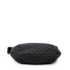 Shoulder Bag Halfmoon Messenger Black Monogrammed Canvas