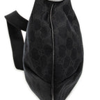 Shoulder Bag Halfmoon Messenger Black Monogrammed Canvas