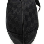 Bolso de Hombro Media Luna Bandolera Lona Monogrammed Negro