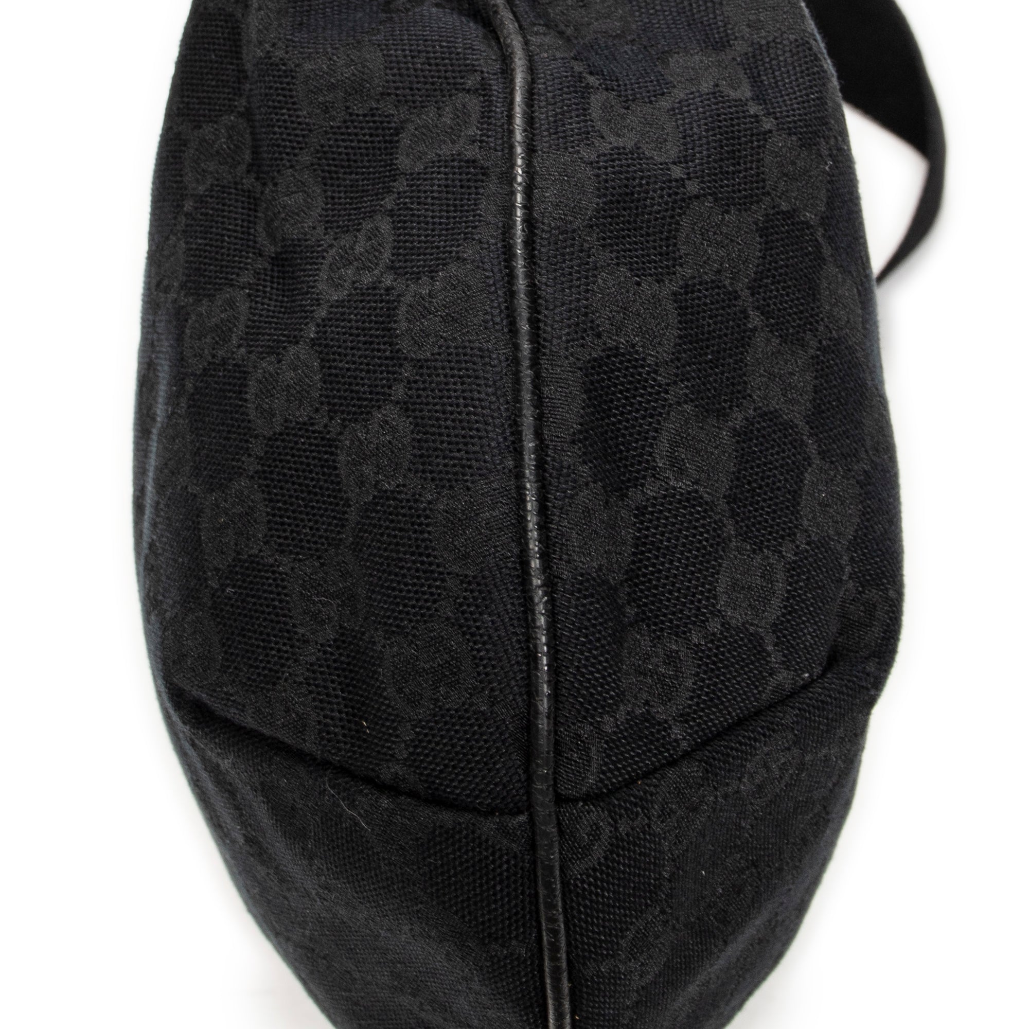Bolso de Hombro Media Luna Bandolera Lona Monogrammed Negro