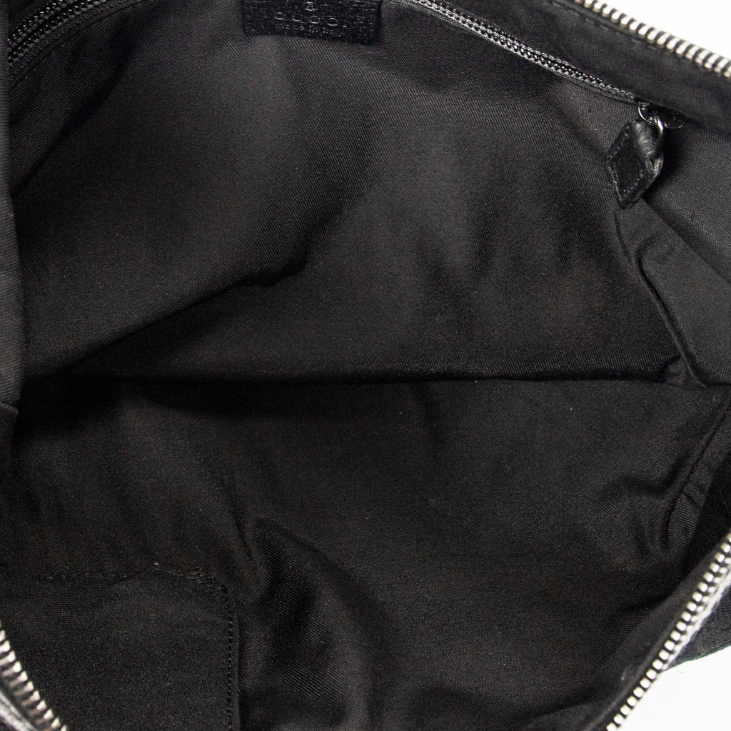 Shoulder Bag Halfmoon Messenger Black Monogrammed Canvas