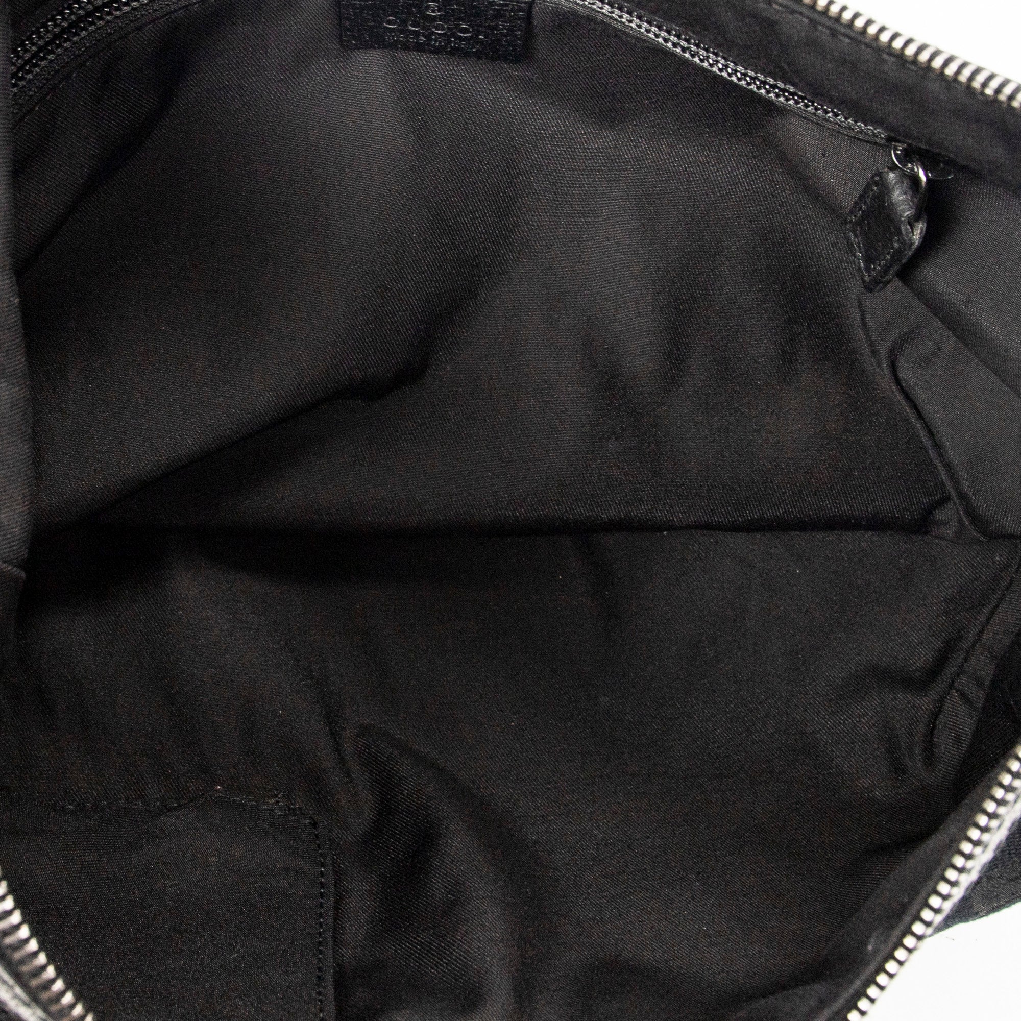 Shoulder Bag Halfmoon Messenger Black Monogrammed Canvas