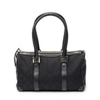 Shoulder Bag Small Boston Black Monogrammed Canvas
