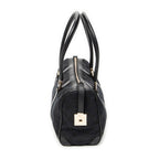 Shoulder Bag Small Boston Black Monogrammed Canvas