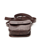 Shoulder Bag Mini Flap Crossbody Dark Brown Guccissima Leather